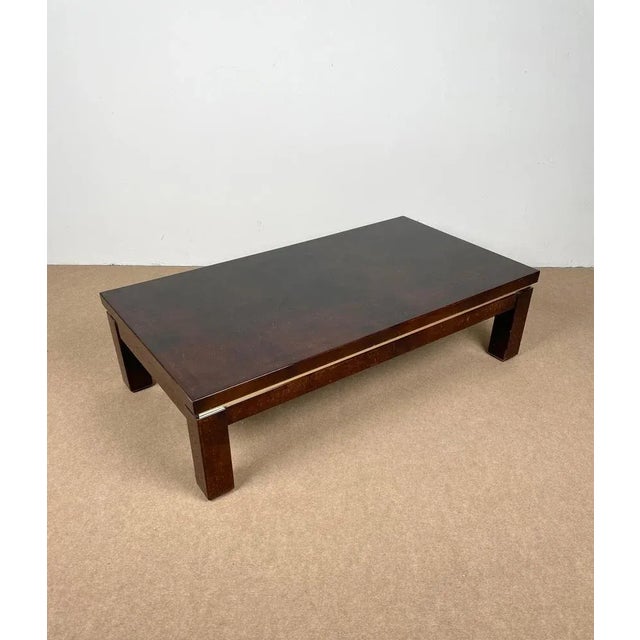 Aldo Tura Italian Brown Goatskin Coffee Table by Aldo Tura, 1960s For Sale - Image 4 of 16