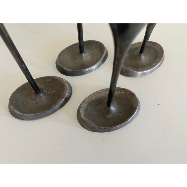 1960s Kronen Tulip Candle Holders, Set of 4, Denmark For Sale - Image 5 of 7