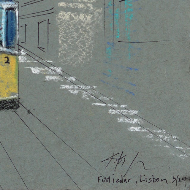 Pastel Study 2 - Original City Train Still Life Oil Pastel Artwork on Paper by Kathleen Keifer For Sale In Los Angeles - Image 6 of 6