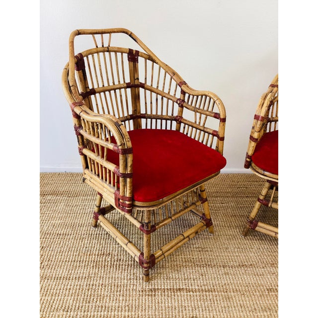 1960s Vintage 1960s Pair of Rattan Chairs / Boho Coastal Style For Sale - Image 5 of 12