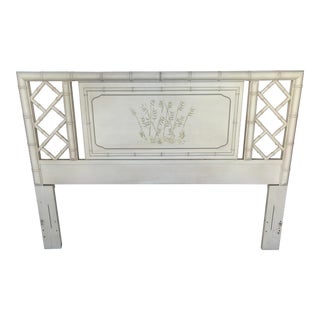 Vintage 1960s Faux Bamboo Dixie Aloha Queen Headboard For Sale