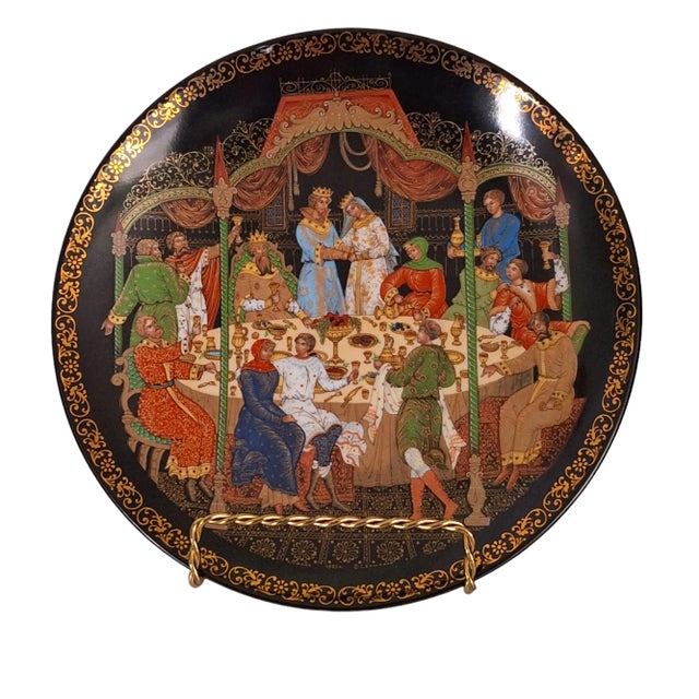 Folk Art Late 20th Century Tianex Numbered Russian Legends Decorative Collector Plates- Set of 4 For Sale - Image 3 of 10