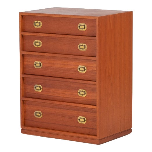 Mid-Century Modern Danish Chest of Drawers in Teak by Henning Korch, 1960s For Sale