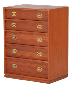 Mid-Century Modern Danish Chest of Drawers in Teak by Henning Korch, 1960s