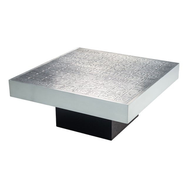 Etched Coffee Table by Bernhard Rohne, 1970s For Sale
