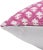 Art Deco Fabdivine Boho Style Block Printed Pillow Cover 14x20 Inch Off-White Linen- Pink City For Sale - Image 3 of 3