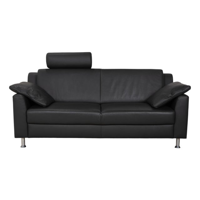 Dark Grey Leather 2-Seater Sofa from Mondo For Sale