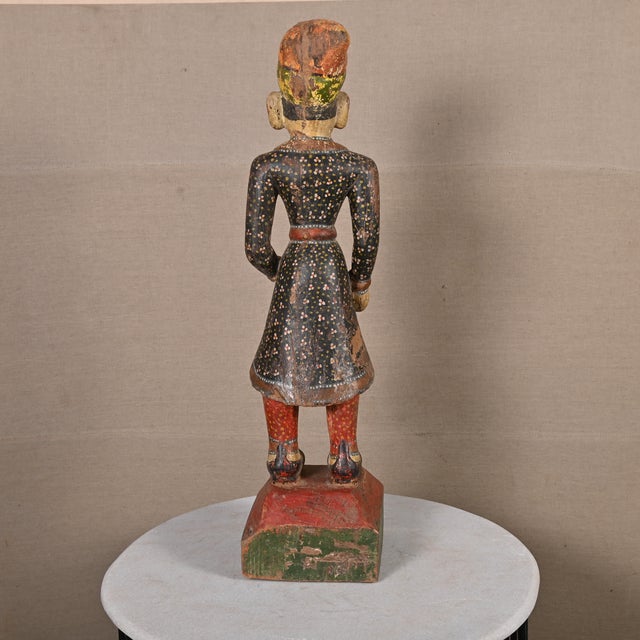 Vintage Wooden Carved Watchmen Royal Guard Darbaan Chowkidars Indian ...