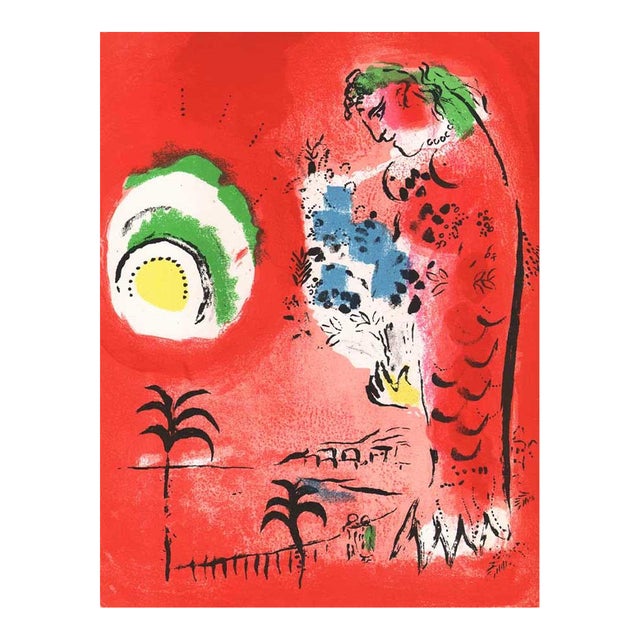 1960 Marc Chagall Original Lithograph Les Baies Des Anges For Sale