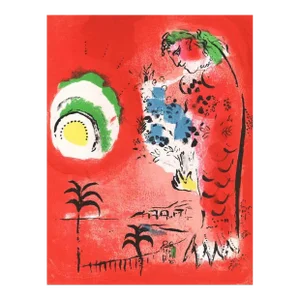1960 Marc Chagall Original Lithograph Les Baies Des Anges