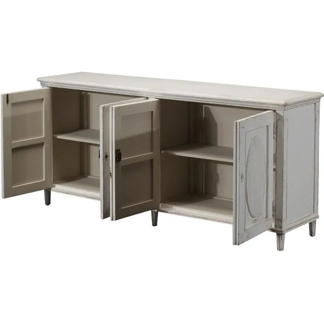 Traditional Sarreid Antique White Wash Reclaimed Sideboard For Sale - Image 3 of 6