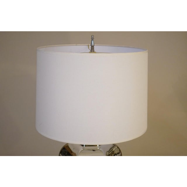 1970s Mid Century Modern Mercury Glass Ginger Jar Chrome Silver Table Lamp For Sale - Image 11 of 11