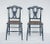 A Pair Vintage Blue Painted Design Side Chair For Sale - Image 9 of 9