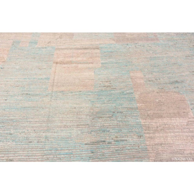 Soft Color Large Contemporary Abstract Geometric Modern Area Rug For Sale In New York - Image 6 of 7