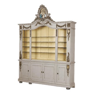 19th Century Two-Part Lacquered Fir Sideboard, Italy For Sale