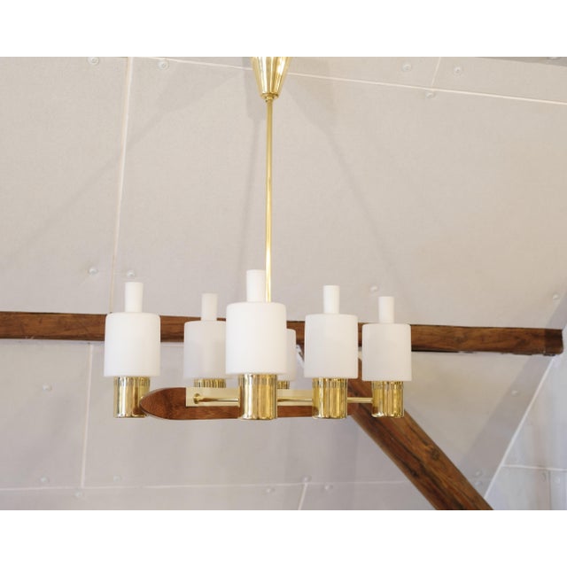 1960s Model Ship Hanging Lamp in Teak and Brass by Jo Hammerborg for Fog & Mørup, 1960s For Sale - Image 5 of 11
