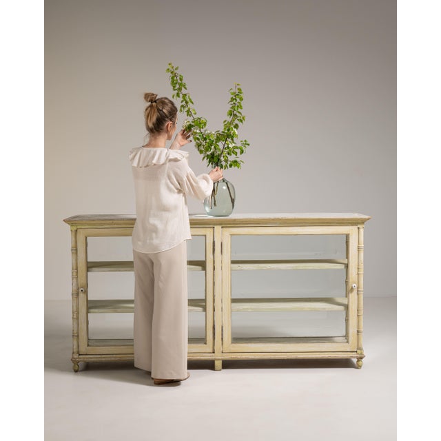 Early 20th Century Faux Bamboo Display Vitrine, Antique, France, Early 20th Century For Sale - Image 5 of 16