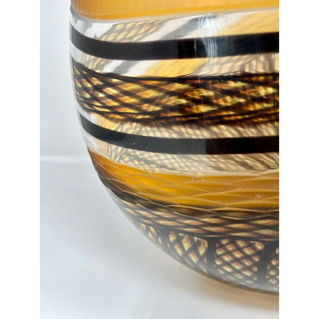 Amber Murano "1 of 1" Amber Glass Vase by Schiavon For Sale - Image 8 of 8