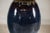 Large Artisan Ceramic Vase in Midnight Blue with Brown Tapered Neck For Sale - Image 4 of 18