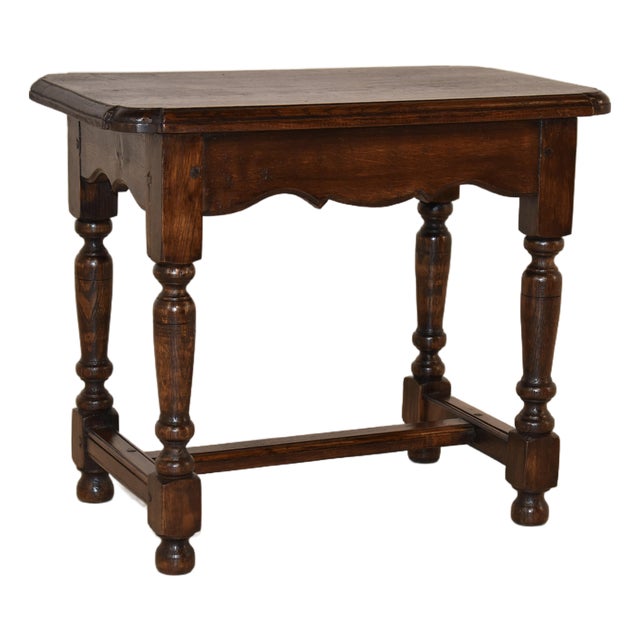 19th Century English Oak Stool For Sale