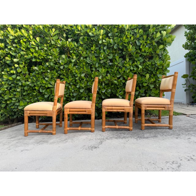 Vintage Elephant Bamboo Dining Chairs, Set of 4 For Sale In Naples, FL - Image 6 of 10