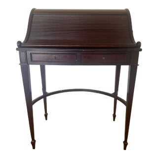 Tambour Roll Top-Bombay Secretary Desk For Sale