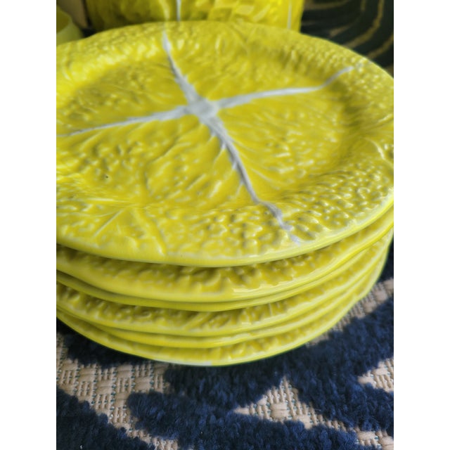 Vintage Yellow Cabbage Ceramic Dish Cup Soup Tureen Set by Secla Portugal- 26 Pieces For Sale - Image 10 of 10
