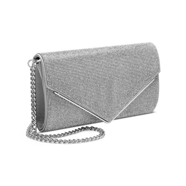 Textile Rafe Candy Envelope Clutch in Silver For Sale - Image 7 of 8