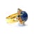 Bochic “Capri” Vintage Blue Sapphire & Multi Sapphire Ring Set In 18K Gold & Silver Natural Blue Sapphire 9.00 carats...