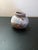 1980s Signed Artisan Iridescent Raku Squat Pot For Sale - Image 4 of 6