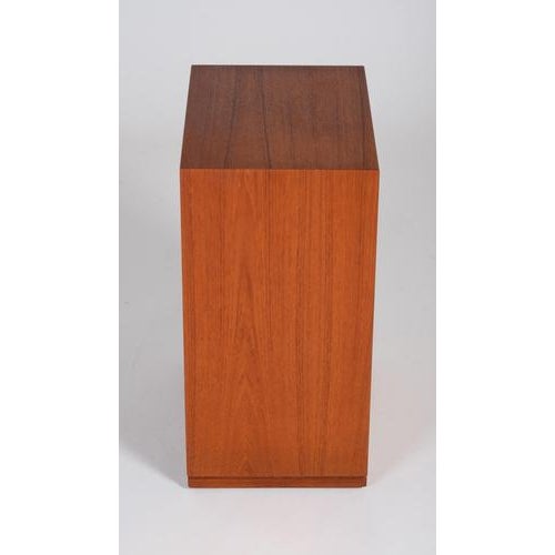 Gold Mid-Century Modern Danish Chest of Drawers in Teak by Henning Korch, 1960s For Sale - Image 8 of 11