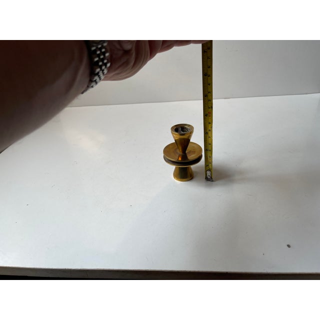 Small Swedish Dual Candleholder in Bronze, 1950s For Sale - Image 6 of 8