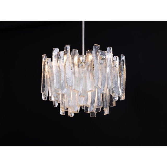 Fuente Chandelier in Ice Glass from Kalmar, Germany, 1970s For Sale - Image 12 of 13