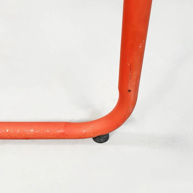 Mid-Century Italian Red Metal & Black Plastic Coffee Table from Magis, 1980s For Sale - Image 14 of 18