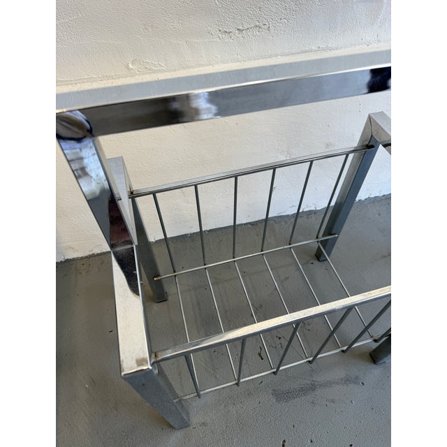 Vintage Modern Magazine Rack. Believed to be at least 60 years old, the magazine rack has a solid structure with generous...