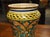 Italian Polychrome Italian Albarello Jar With Foliate Decorations, Late 19th Century For Sale - Image 3 of 11