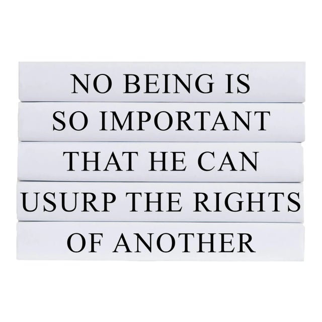 Decorative Books - Quote Book Stack - "The Rights" For Sale