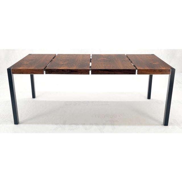 John Stuart Rosewood Top Square Top Game Dining Table Two Extension Boards For Sale - Image 10 of 12