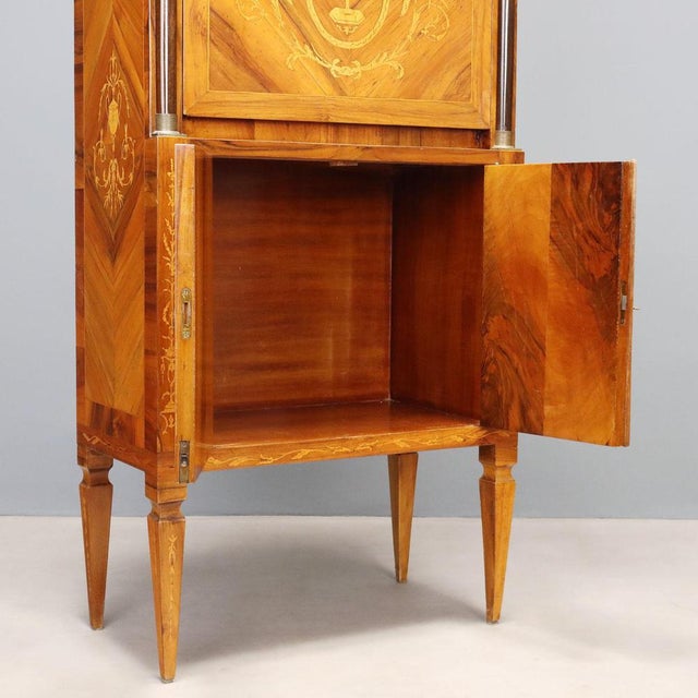 Vintage Empire Secretaire in Walnut For Sale - Image 4 of 14