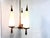 Vintage Teak Chandelier with White Glass Shades, 1960s For Sale - Image 9 of 10