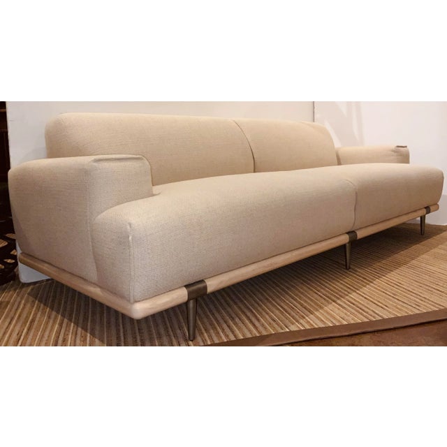 2020s Organic Modern Oatmeal Sofa For Sale - Image 5 of 6
