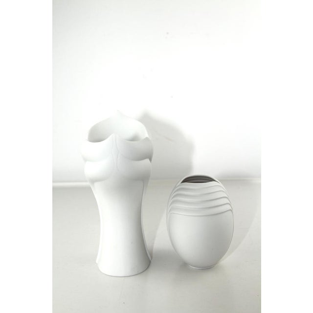 White Candlesticks & Vase from Rosenthal, 1960s, Set of 2 For Sale - Image 8 of 15