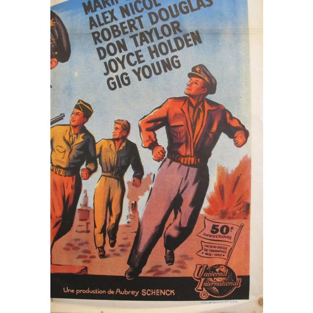 Mid-Century Modern 1951 Vintage American Wwii Movie Poster, Raid Secret For Sale - Image 3 of 7