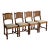 Antique English Oak Dining Chairs, Set of Four For Sale
