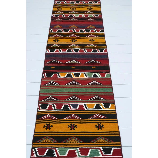 Art Deco Vintage Turkish Runner-2’4’x11’2" For Sale - Image 3 of 13