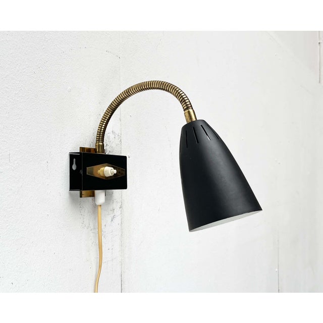 Mid-Century Modern Gooseneck Wall Lamp from Aris, Finland, 1950s For Sale - Image 9 of 18