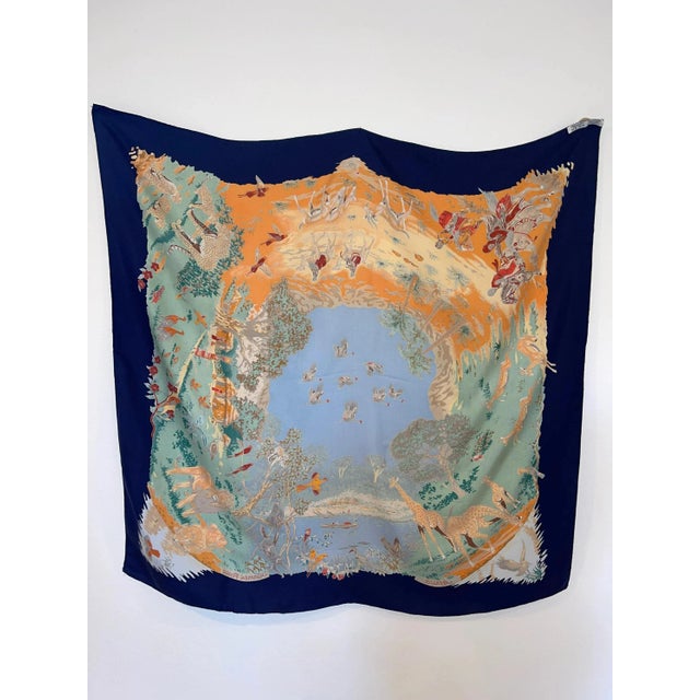 Textile Hermès Africa Foulard 1997 Dallet Robert For Sale - Image 7 of 8