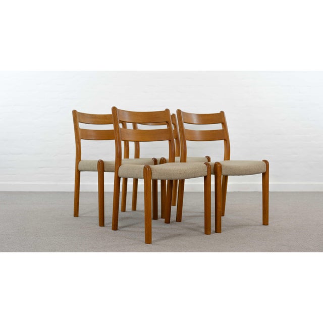 Mid-Century Teak Dining Chairs from EMC, 1960s, Set of 4 For Sale - Image 4 of 18