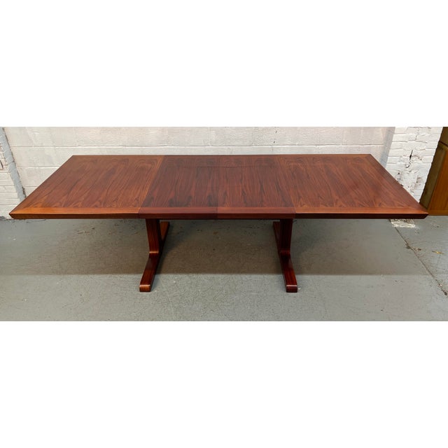 Brown Mid 20th Century Danish Extendable Dining Table by Skovby Denmark For Sale - Image 8 of 17