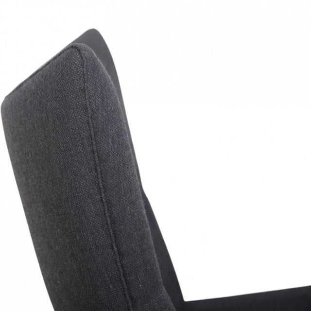 Gray Set of Wingchair with Ottoman in Grey Fabric by Hans Wegner, 2019 For Sale - Image 8 of 18